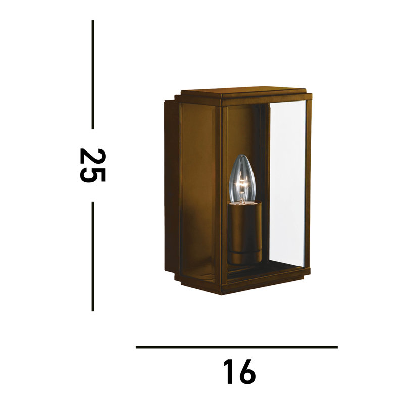 Caden 25cm H Outdoor Flush Mount, Rust Brown