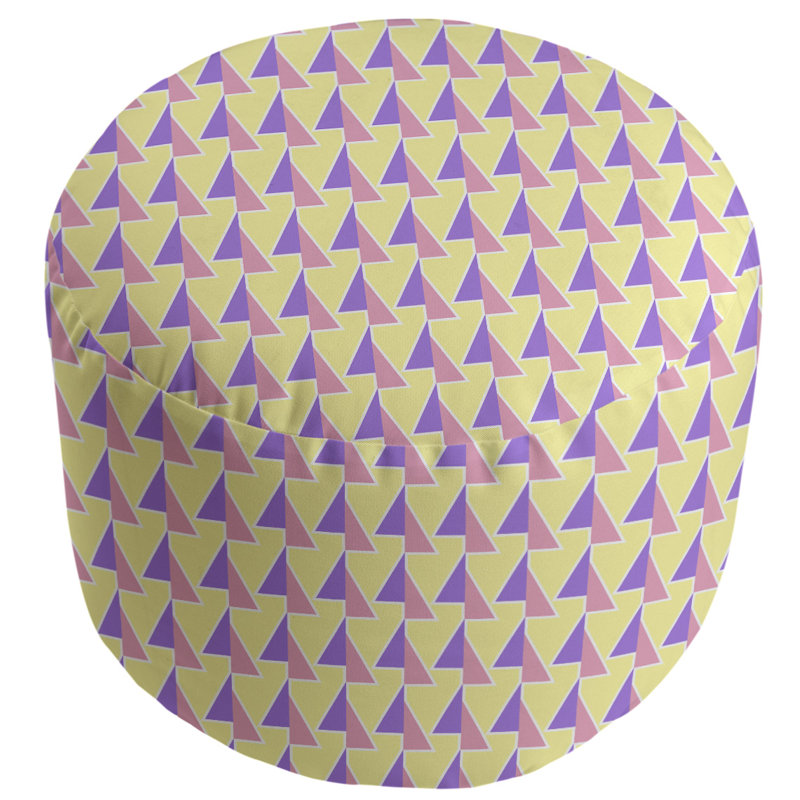repose-pieds à motifs shifted arrows, Mauve jaune, rose