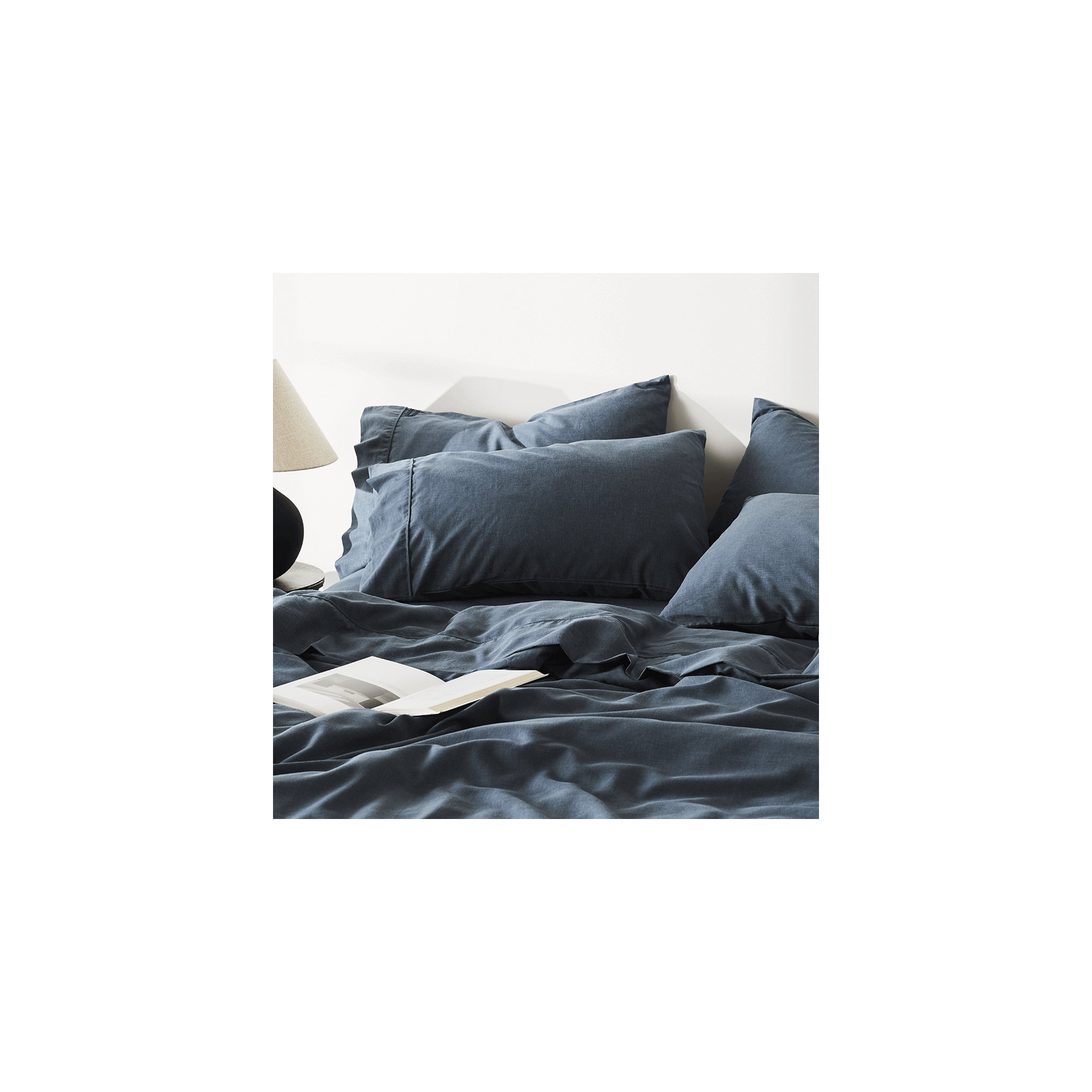 Signature Sateen Pillowcase, King Pillowcase + Pillowcases 2 King, Ink