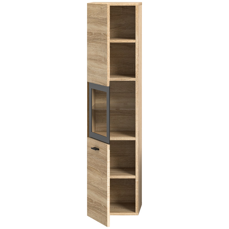 Boston Particle Board Freestanding Linen Cabinet, Wood