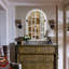 Arched Window Pane Wall Mirror 24 x 36 Inch, Rustic Farmhouse Wooden Frame Decorative Mirror for Bathroom, Hallway or Living Room-357941609-357941612