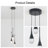 3-light Modern LED Teardrop Crystal Chandelier Switch Dimmable Matt Black-248201374-248201440-248201441