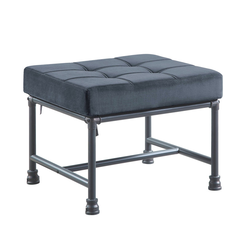 Velvet & Finish Ottoman