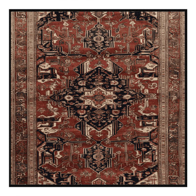 Tapis brun lavable à la machine
