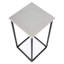 Mabel Marble and Hammered Iron Side Table