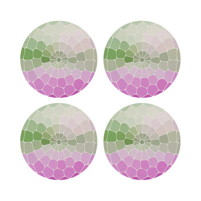 Mosaico Vegan Leather Round Pebble Placemat