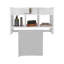 Tablette de bain avec barre à serviettes, tablettes ouvertes et espace de rangement pour articles de salle de bain Franklin, blanc