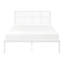 Mobilier de chambre très grand avec cadre en métal, blanc, tête de lit en faux canne, blanc et pour un charme fou