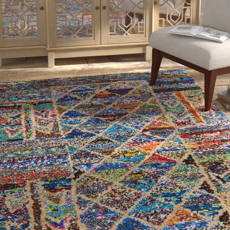 Tapis en coton touffeté à la main Hammd, Rectangle 5 pi x 8 pi