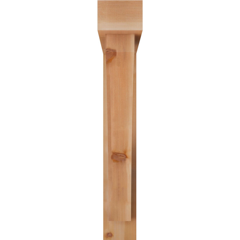 Support pour scie brute 6 "x P 38" x H 38 "Thorton Block avec support décalé, cèdre rouge de l'Ouest, 38 x 38