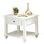 Table de bout blanche avec tablette inférieure