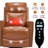 Genuine Leather Heat Massage Manual Recliner Chair With Rocker And Swivel For Living Room-1789759960