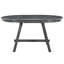 Table de salle à manger ronde extensible en bois Trexm (gris)