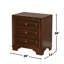 Table de chevet 3 tiroirs brun cerise avec ports USB et prises de courant | Idée de cadeau