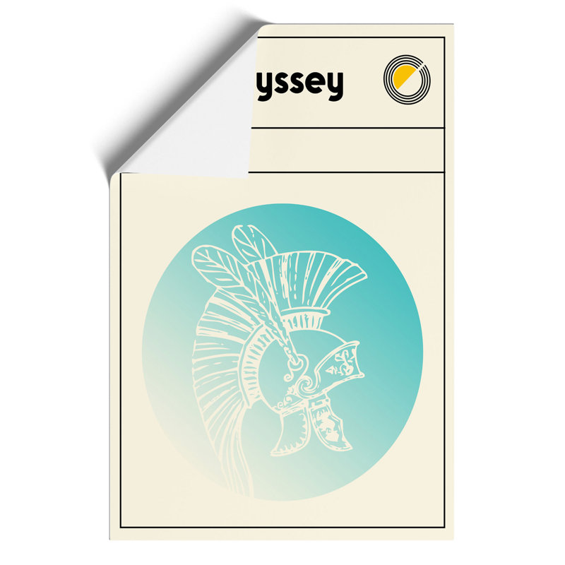 Book Cover the Odyssey Homer - Frameless Print, 30cm H x 21cm W x 0.1cm D
