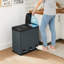 Step On Multi-Compartment Rubbish & Recycling Bin - 54L