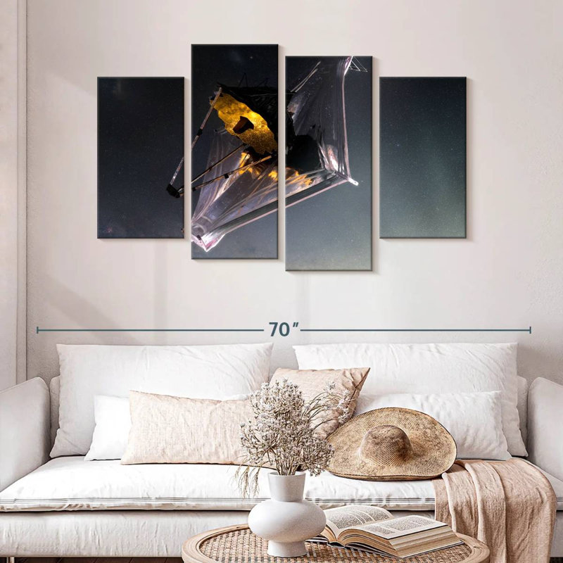 Oberle James Webb's Space Telescope Artist Conception, 32" H x 52" W
