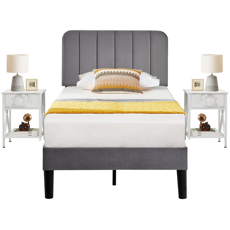 Steel Piece Bedroom Set, Twin, White