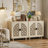29.84" Black Bohemian Carved Storage Cabinet-561736875