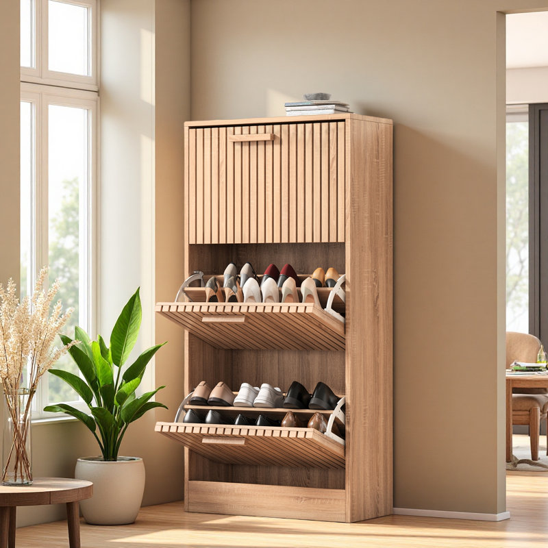 18 Pair Shoe Storage Cabinet