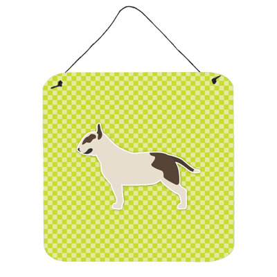 Décoration murale damier bull terrier