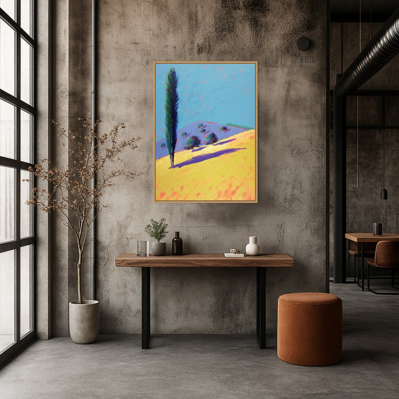 «Golden Valley» par Paul Powis, reproduction d'art sur toile encadrée, 28 x 38