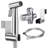 Handheld Bidet Sprayer for Toilet 7/8" Stainless Steel Bidet Faucet Diaper Sprayer Set for Bathroom