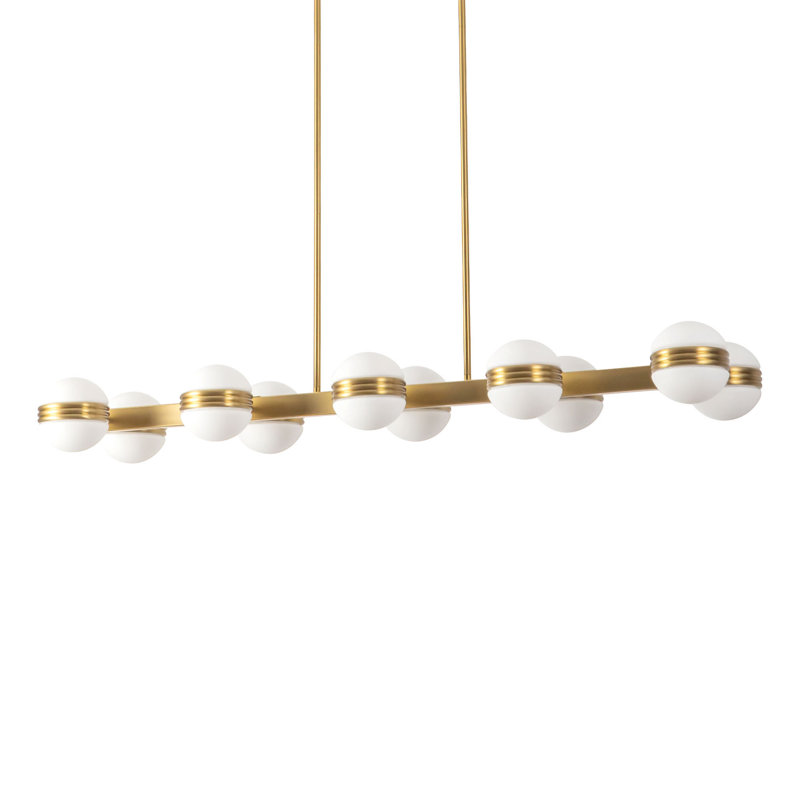 Selene 4-ft Gold dimmable LED Linear Pendant, Brushed Gold