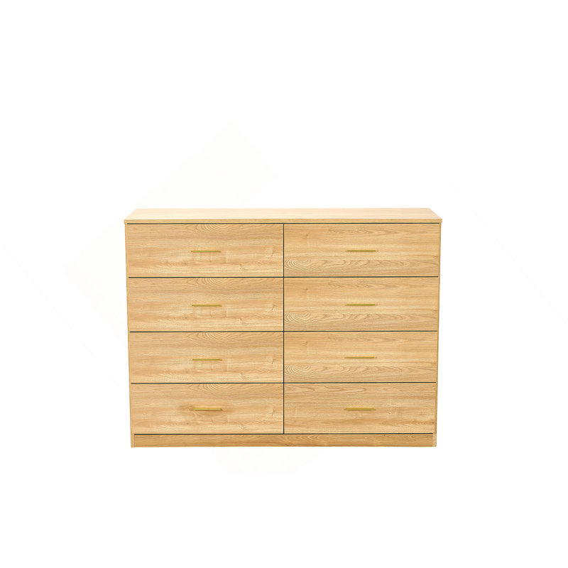Commode 8 tiroirs Modern Modern, Naturel