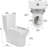 Ceramic Elongated Toilet, 1.1/1.6 , White, Comfort Height, & Type White Elongated, Comfortable Installation Kit