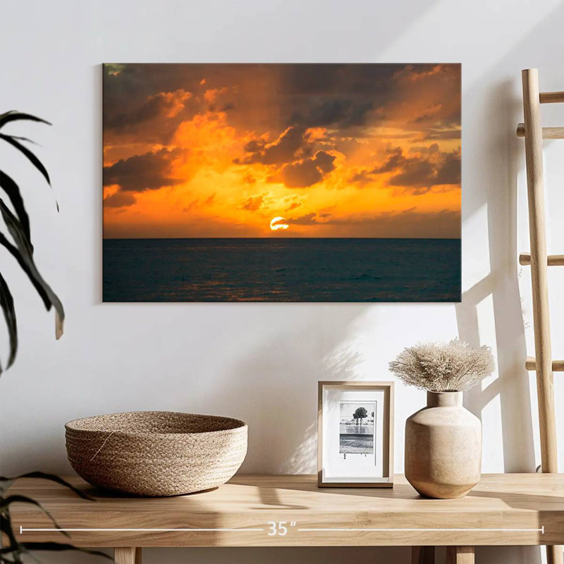 Gillard, Jamaïque, Golden Beach, coucher de soleil, H 16 po x l 24 po