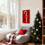 Ensemble de 3 impressions sur toile, canne de Noël avec arc rouge et sucettes-875827322
