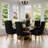 Black Velvet Dining Chairs Set Of 2