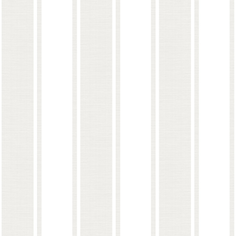 Elgin Classic Stripe Design Embossed Satin 10m x 53cm Wallpaper Roll, Cream/White