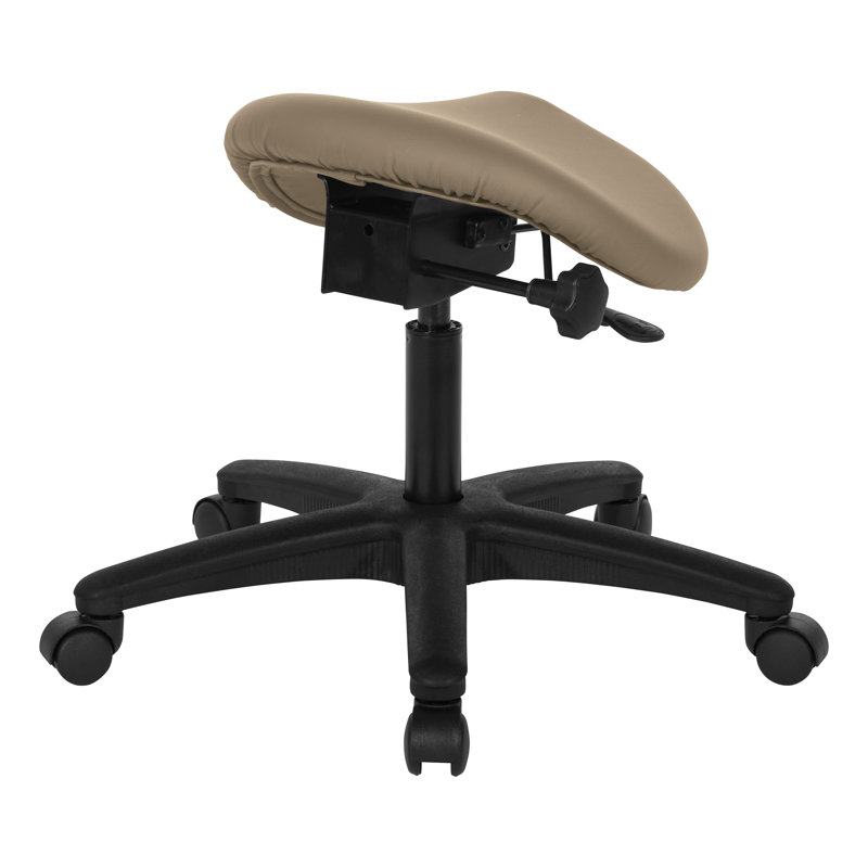 Tabouret à dessin pneumatique Torince, Similicuir antimicrobien Dillon Ballsa
