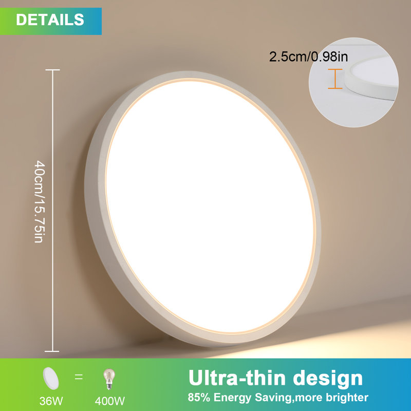 Slim 40cm Round LED Ceiling Light