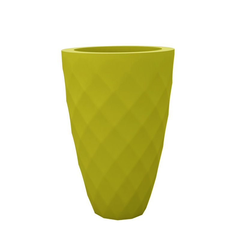 Vases Resin Pot Planter, 39.25" H x 25.5" W x 25.5" D, Anthracite