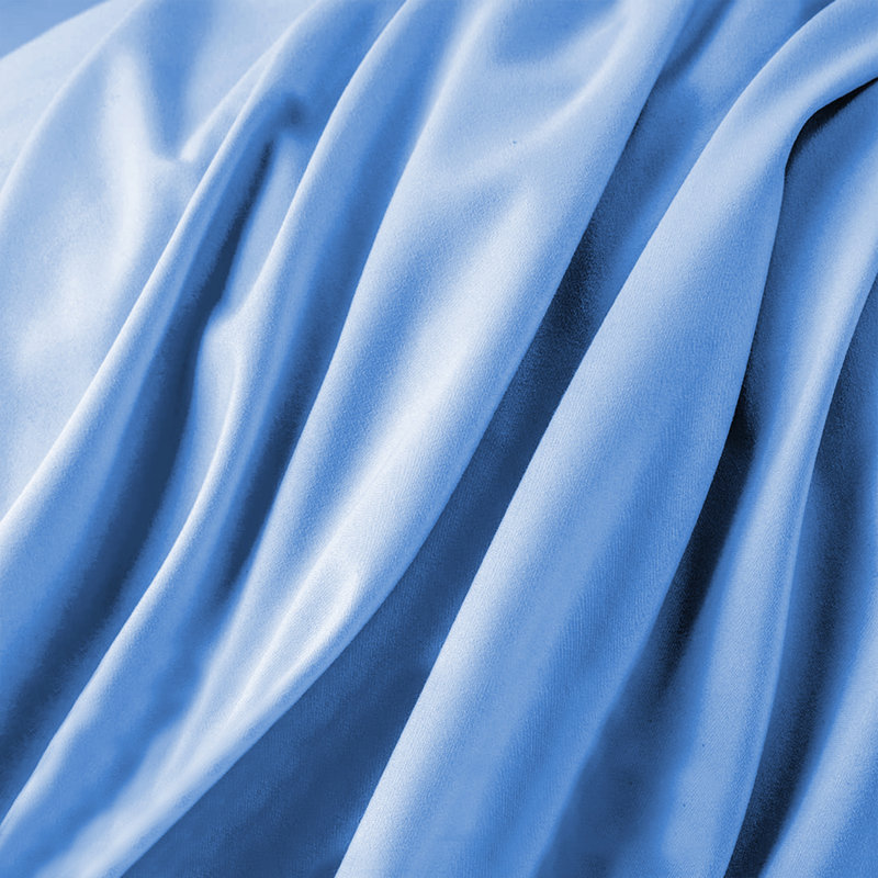 Laurne 200 Thread Count Microfiber Brushed Deep Fitted Bed Sheet, Sky Blue, Double (4'6)
