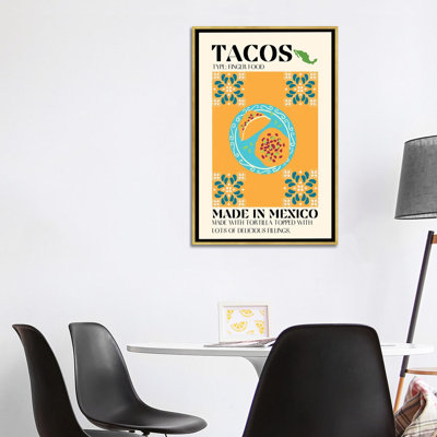 Tacos - reproduction d'art mural - toile encadrée