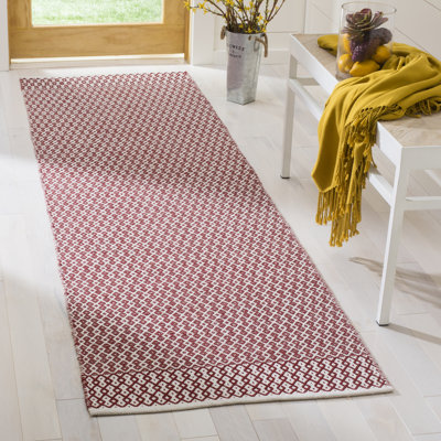 Tapis géométrique en coton tissé à la main Melaina