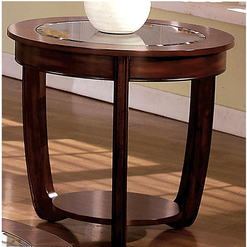 Table de bout cerisier foncé 1 pièce