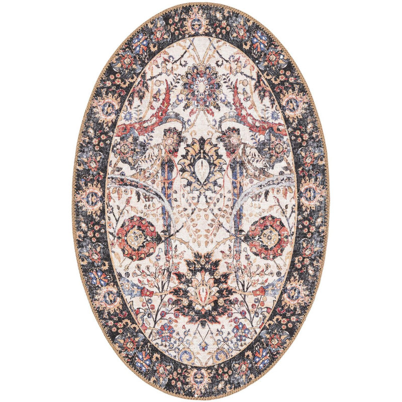 Tapis ivoire Aucun, Ovale 2 pi x 3 pi 1 po
