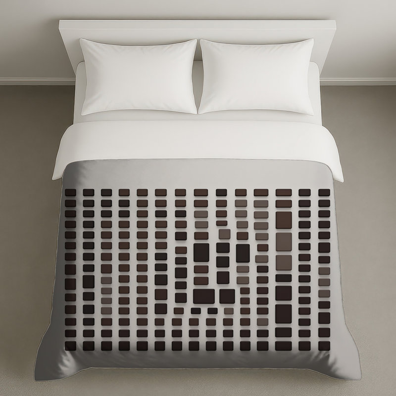 Housses de couette rectangulaires brunes, King