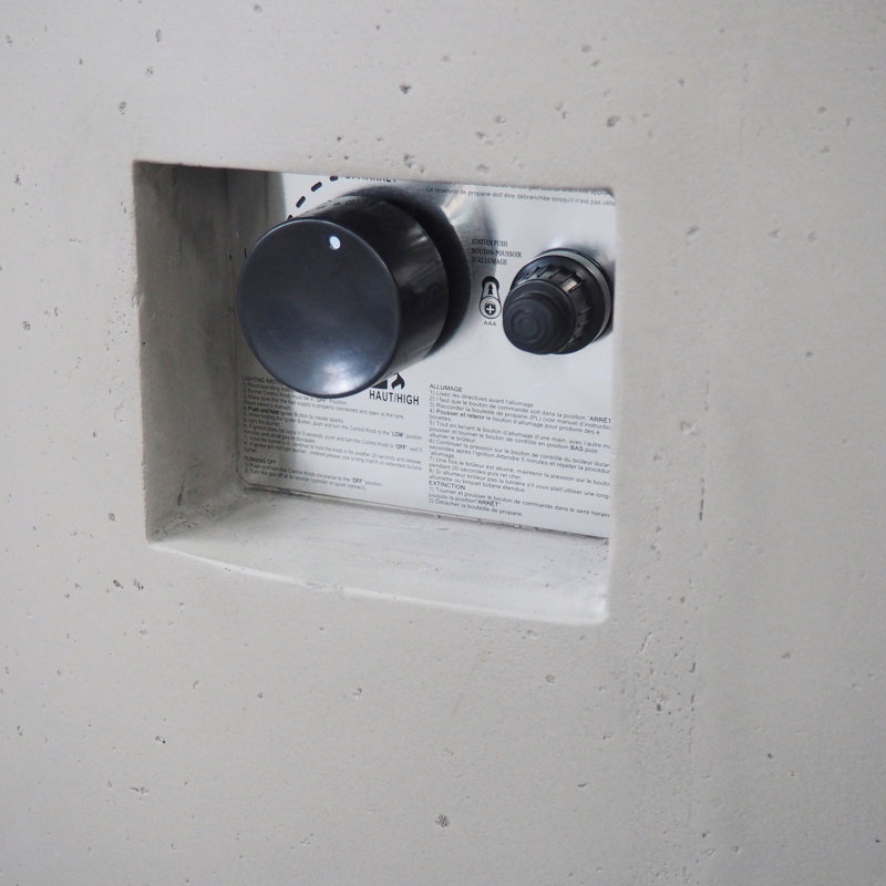 Foyer circulaire Mgo - 40 000 BTU, Gris clair, H 24,5 po x l 31,1 po x P 31,1 po