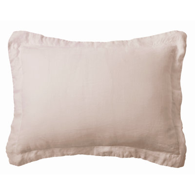 Washed Linen King Sham- Blush