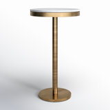 Chet Round Marble Top Metal Base Dining Table