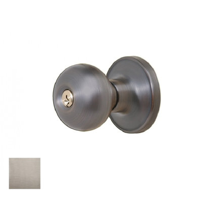 Cal Royal BER20-15 RES TUBULAR PLYMOUTH KNOB, PRI Satin nickel