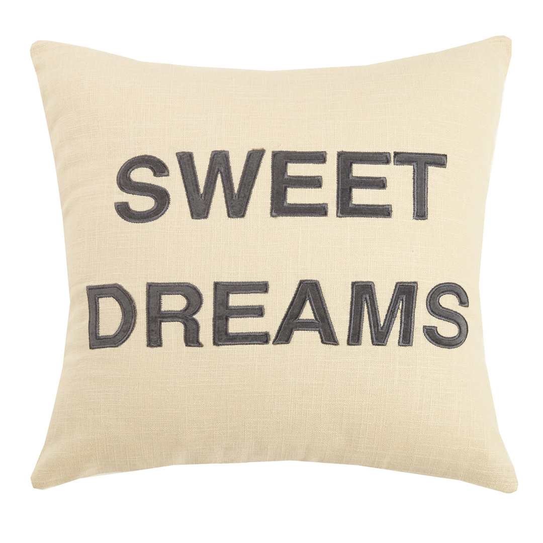 Embroidered Sweet Dreams Throw Pillow Peking Handicraft