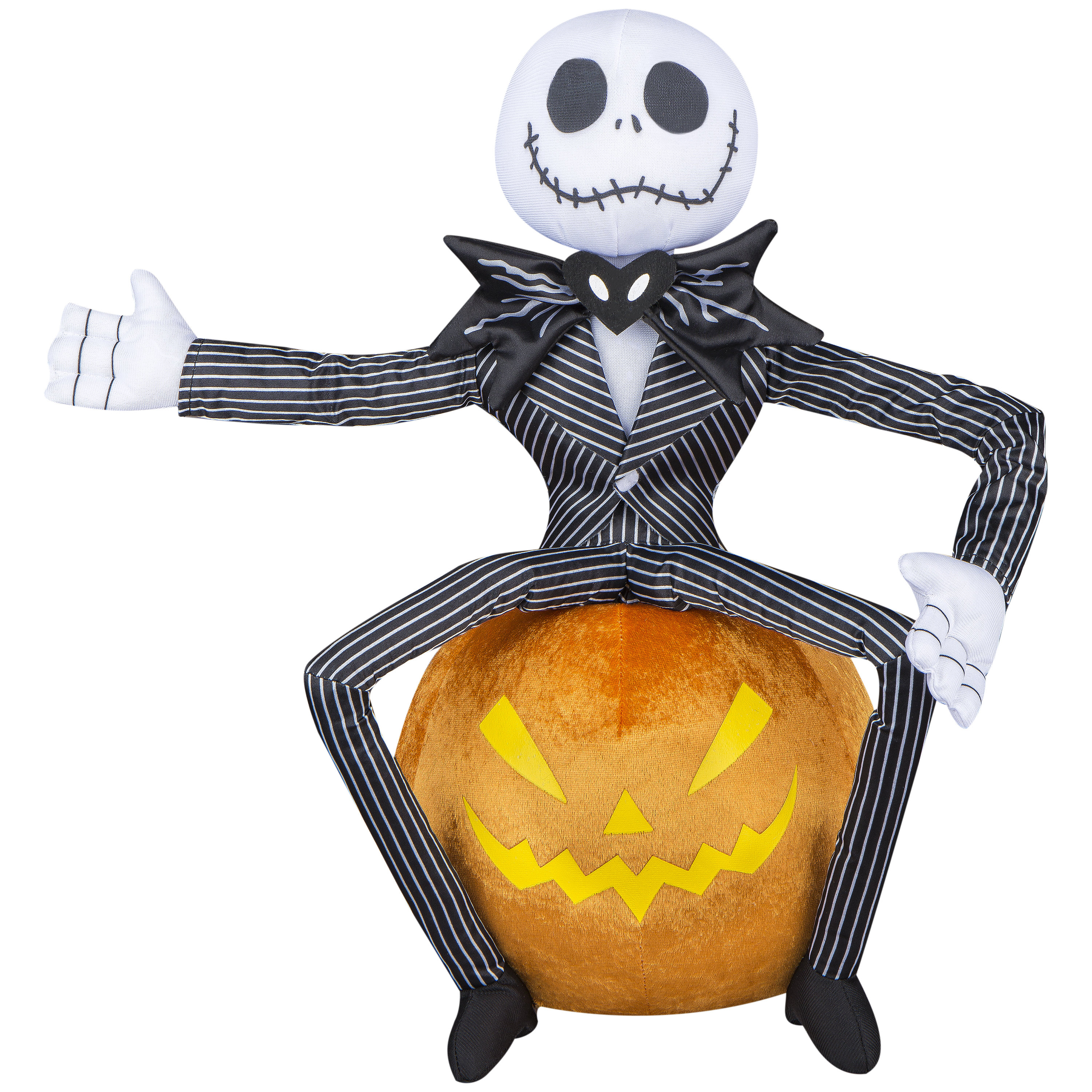 Gemmy Industries Jack Skellington on Jack-O'-Lantern Halloween Greeter ...