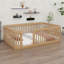 Structure de lit en bois avec clôture-1192746875
